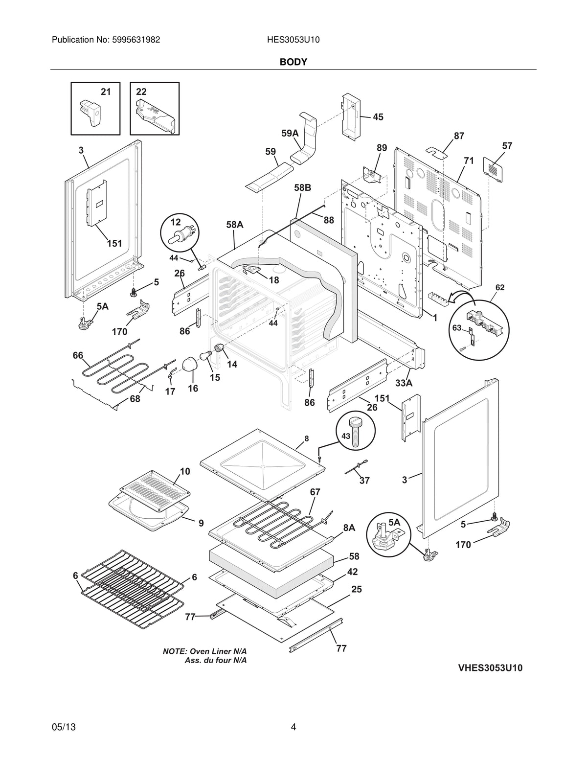 Diagram: Body - see part 63