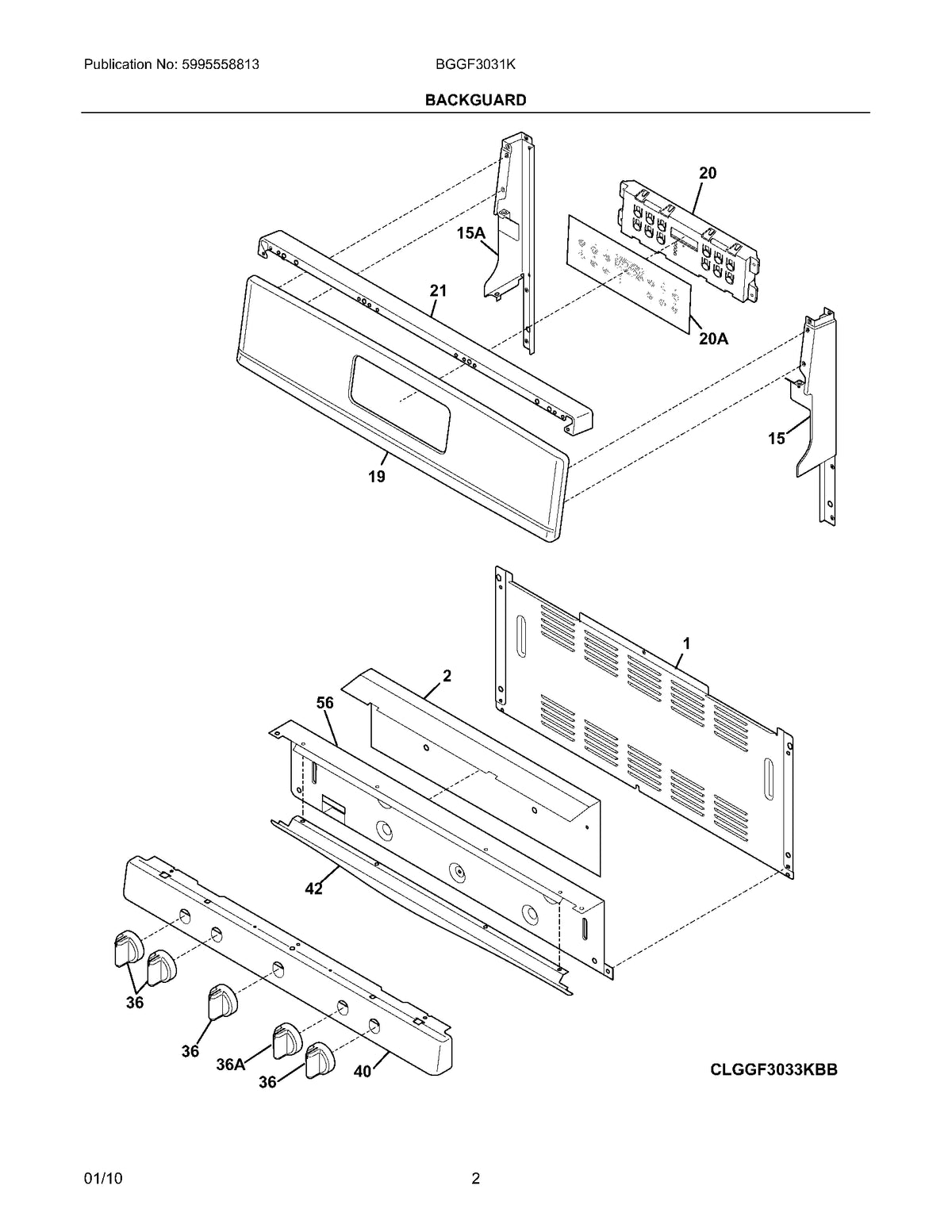 Diagram: Backguard - see part 36