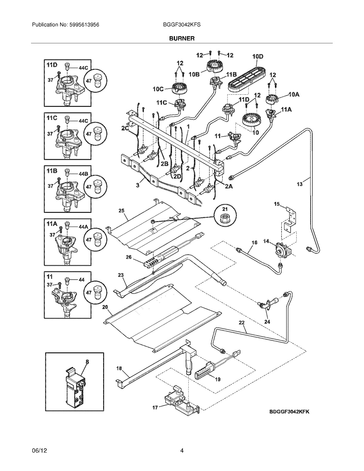Diagram: Burner - see part 2