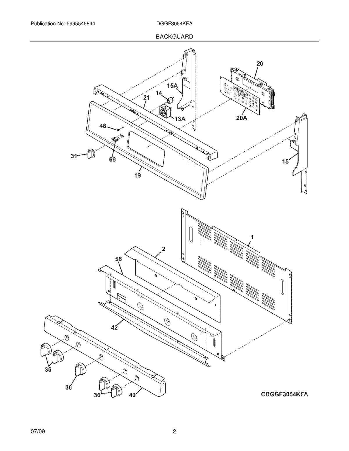 Diagram: Backguard - see part 31