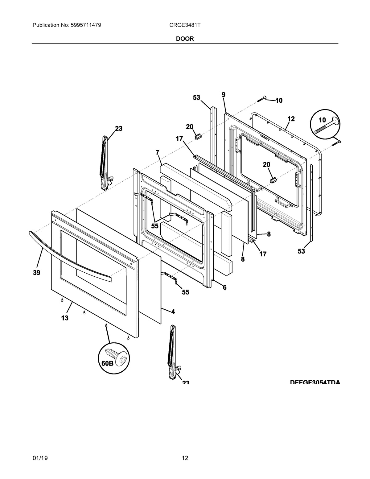 Diagram: Door - see part 13