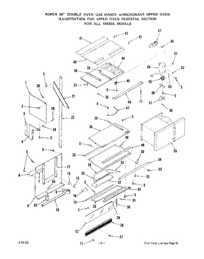 Diagram: Lower Oven Control - see part 16