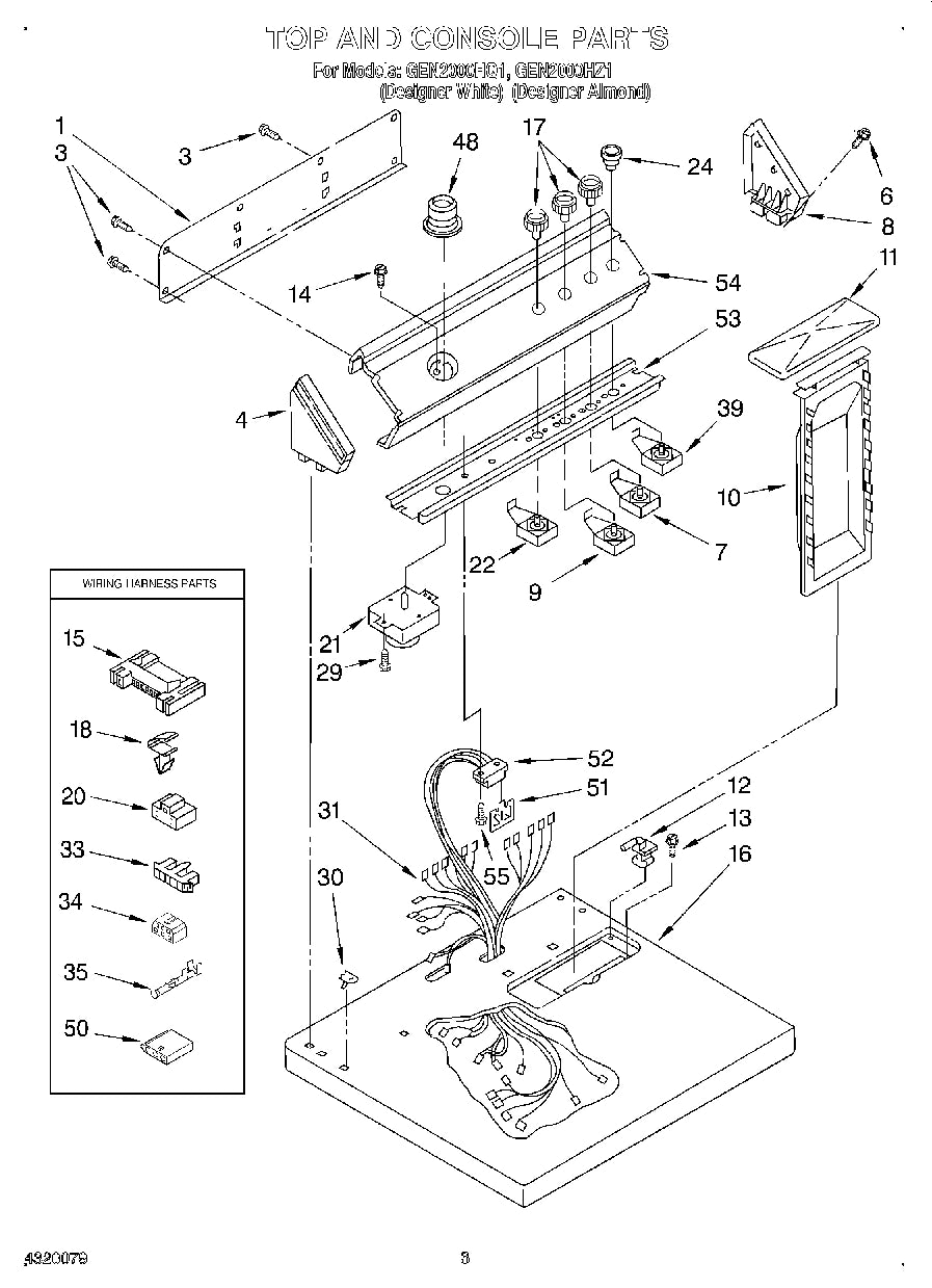 Diagram: Top And Console - see part 9