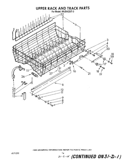 Diagram: Upper Rack And Track - see part 23