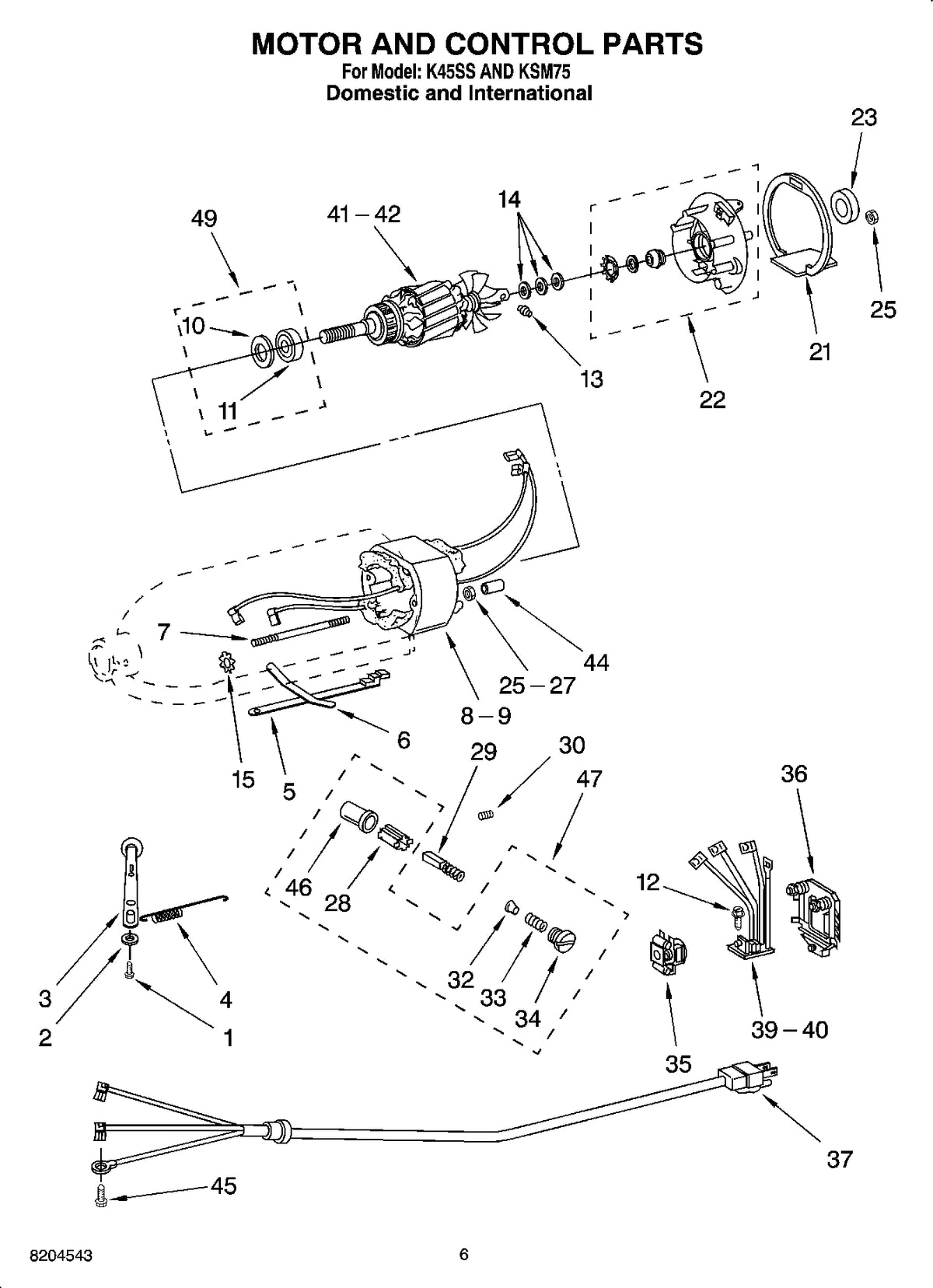 Diagram: Motor And Control - see part 47