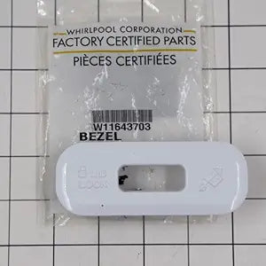 W11643703 Whirlpool Lid Lock Bezel (White)