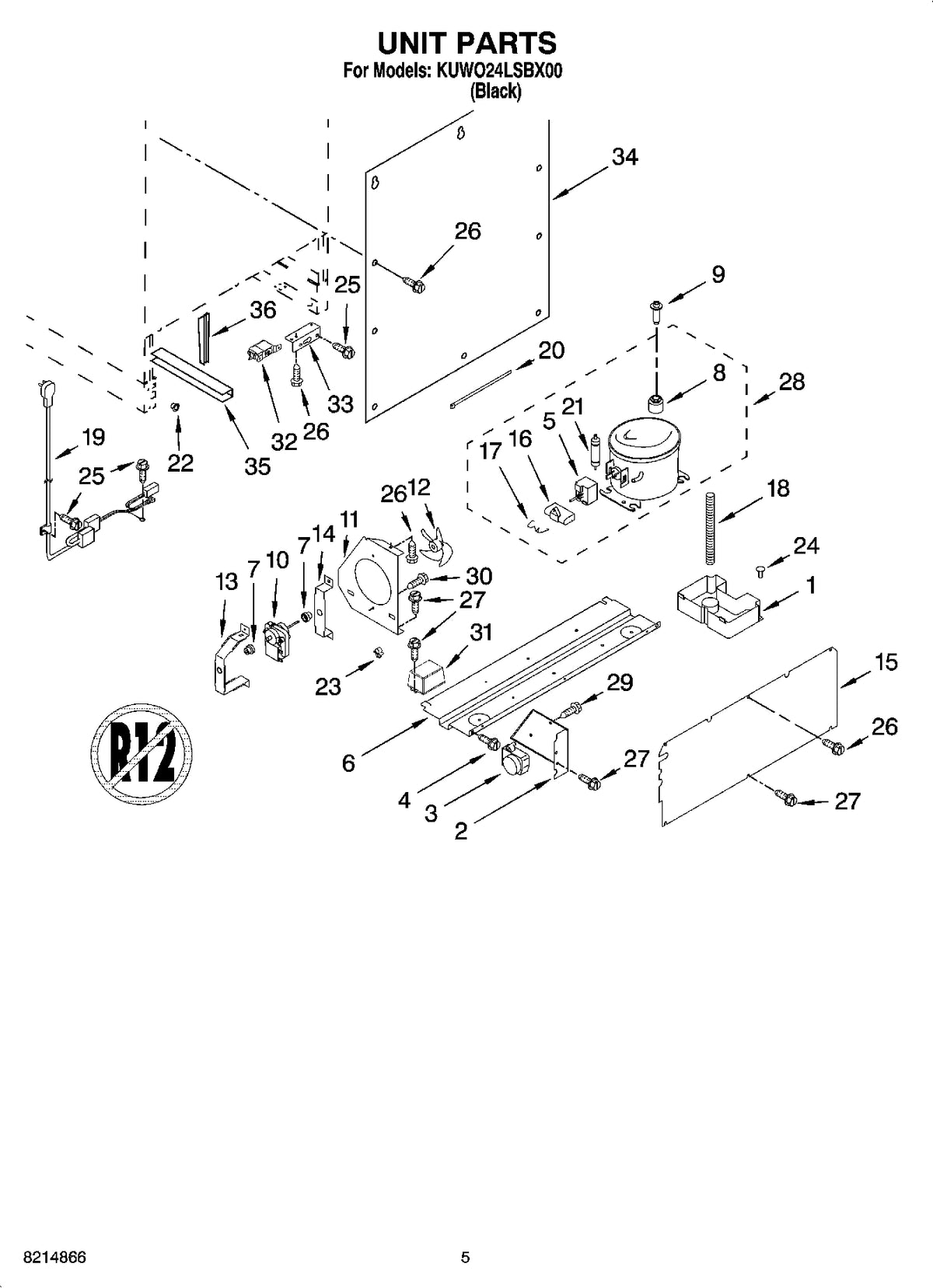 Diagram: Unit Parts - see part 2