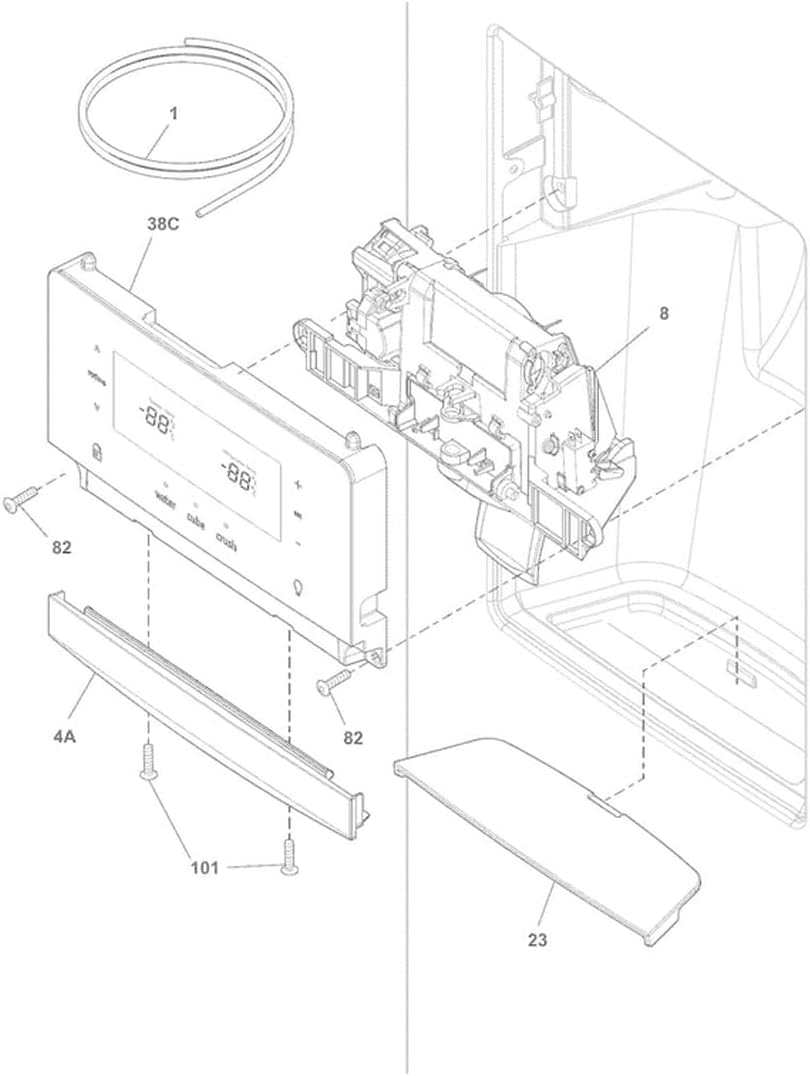 5304527931 Genuine OEM Dispenser User Interface Control