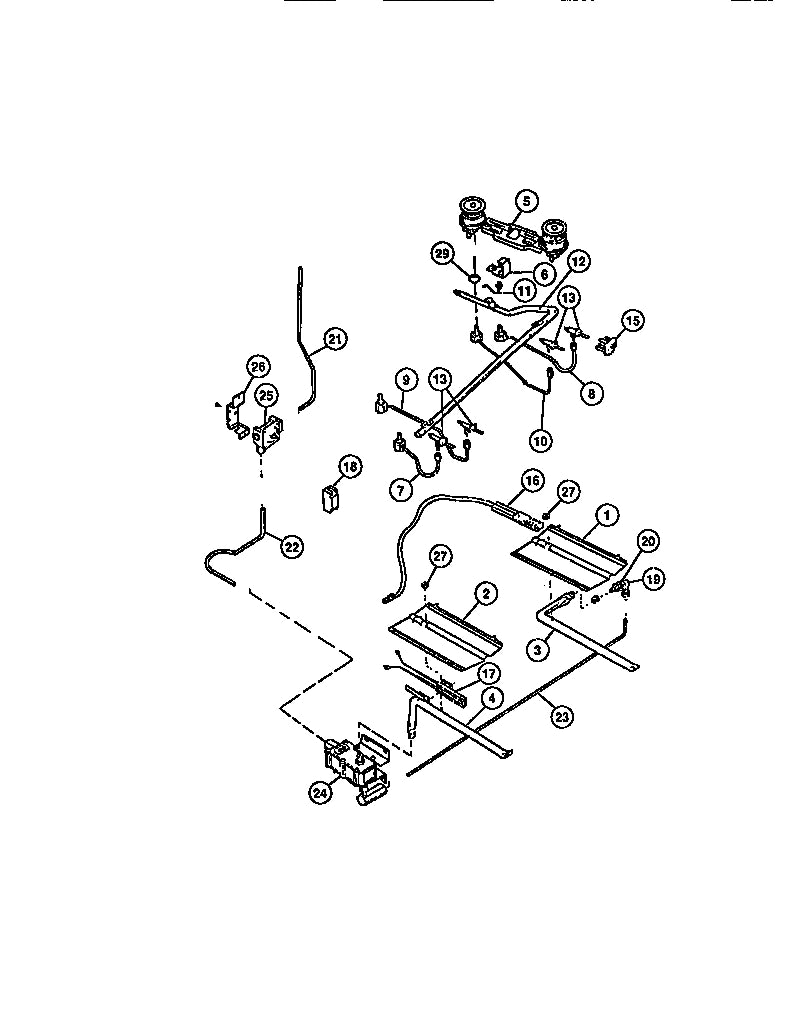 Diagram: Burners - see part 24