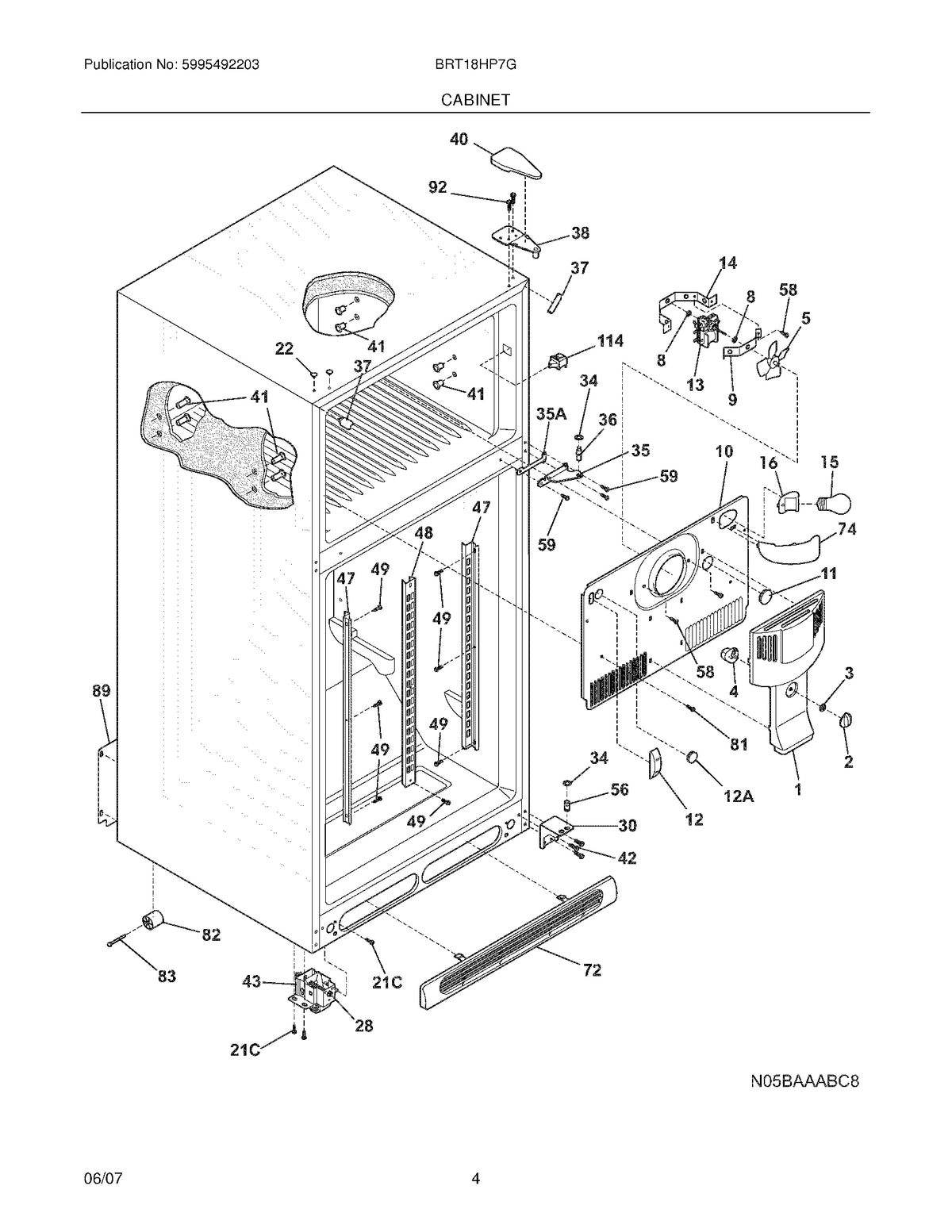 Diagram: Cabinet - see part 48