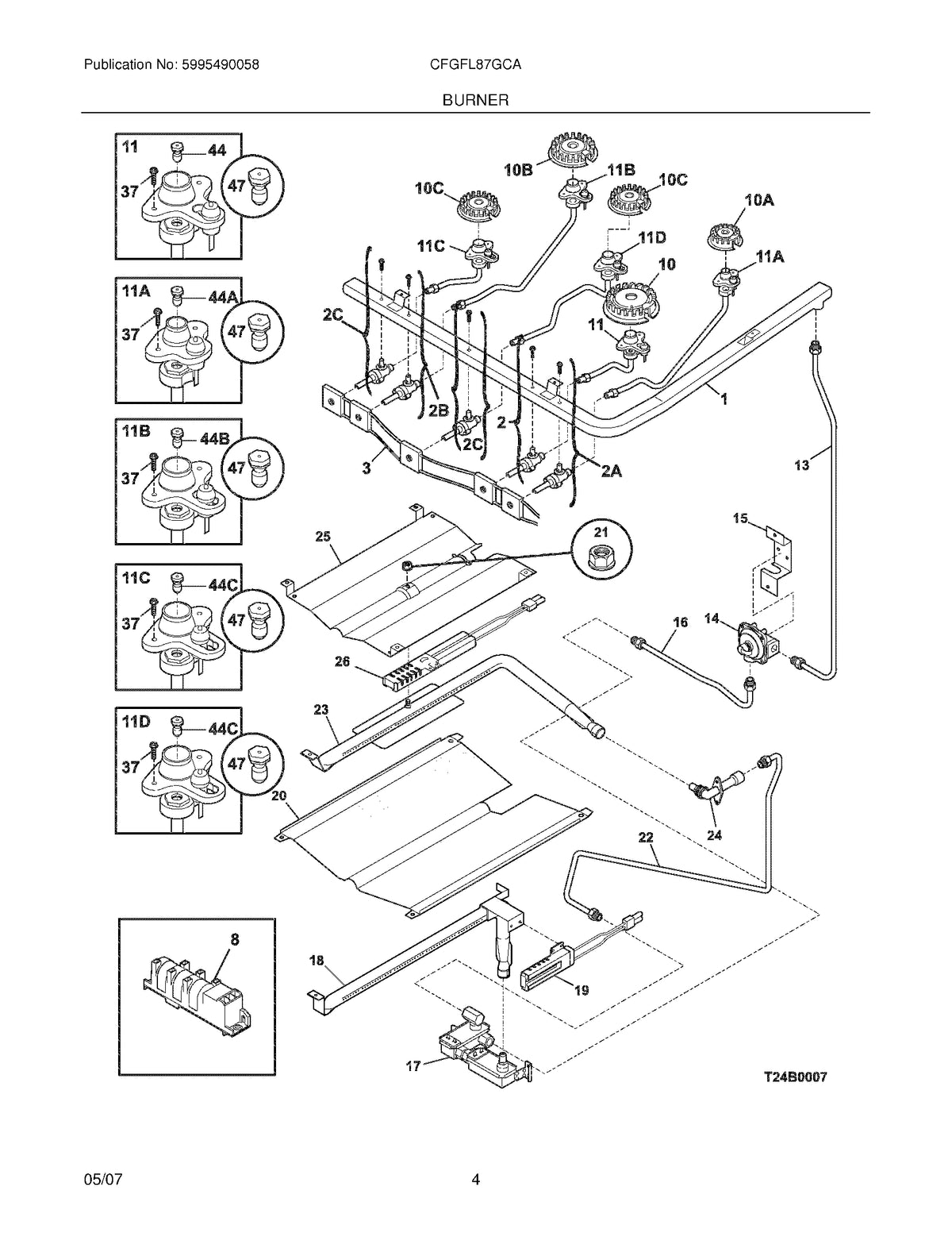 Diagram: Burner - see part 2B