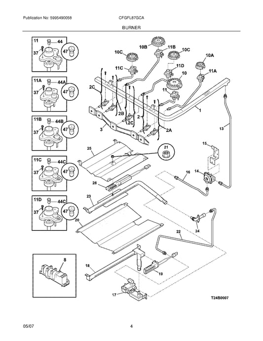 Diagram: Burner - see part 2B