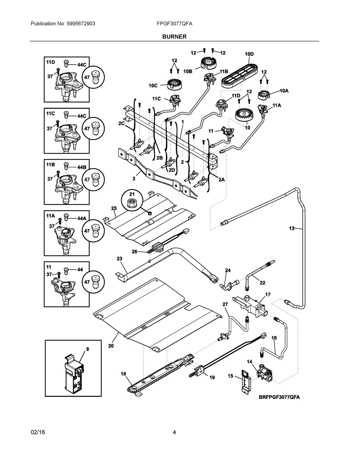 Diagram: Burner - see part 3