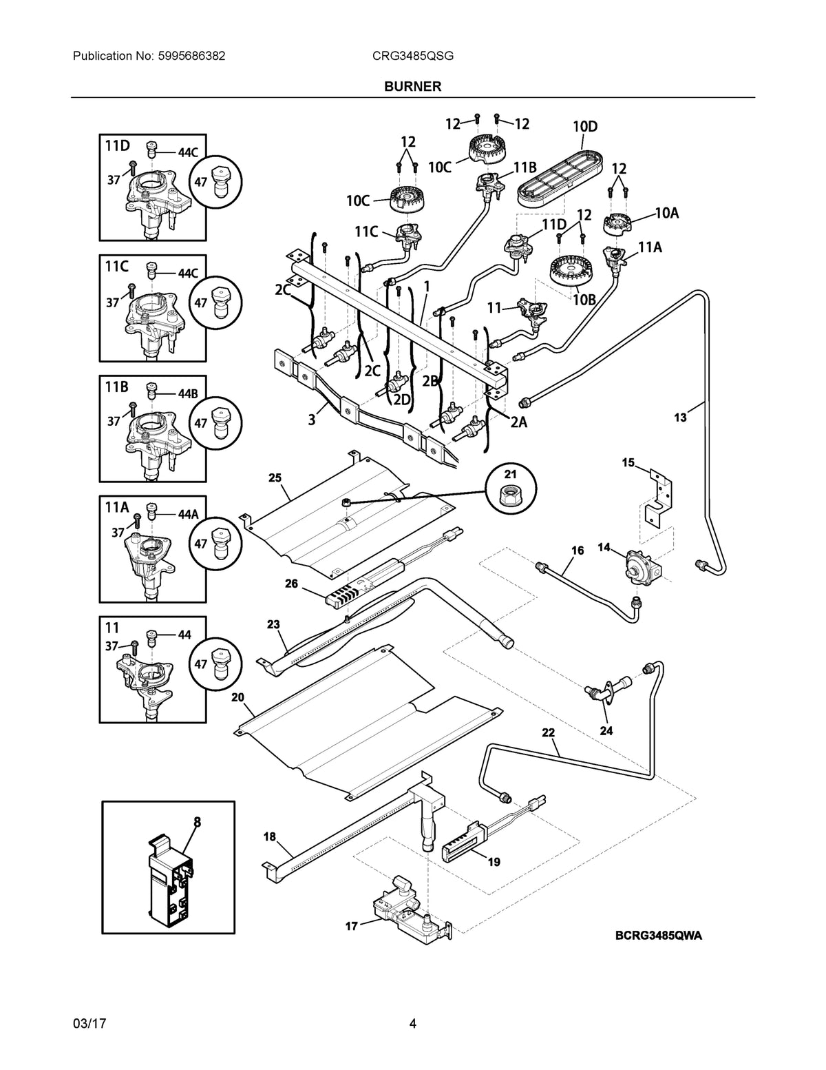 Diagram: Burner - see part 3