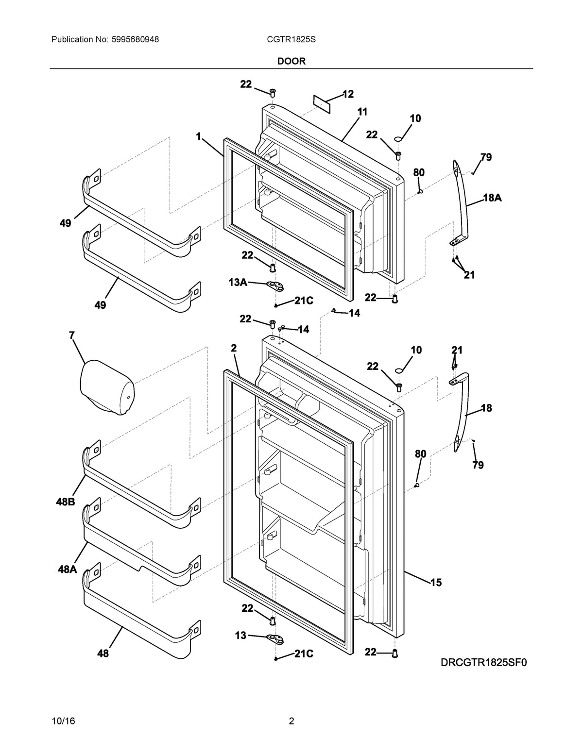 Diagram: Door - see part 22