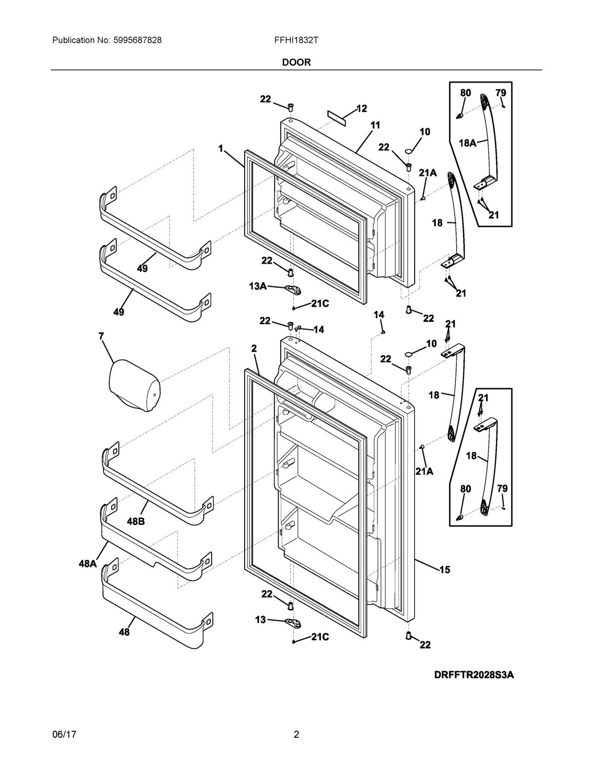 Diagram: Door - see part 12