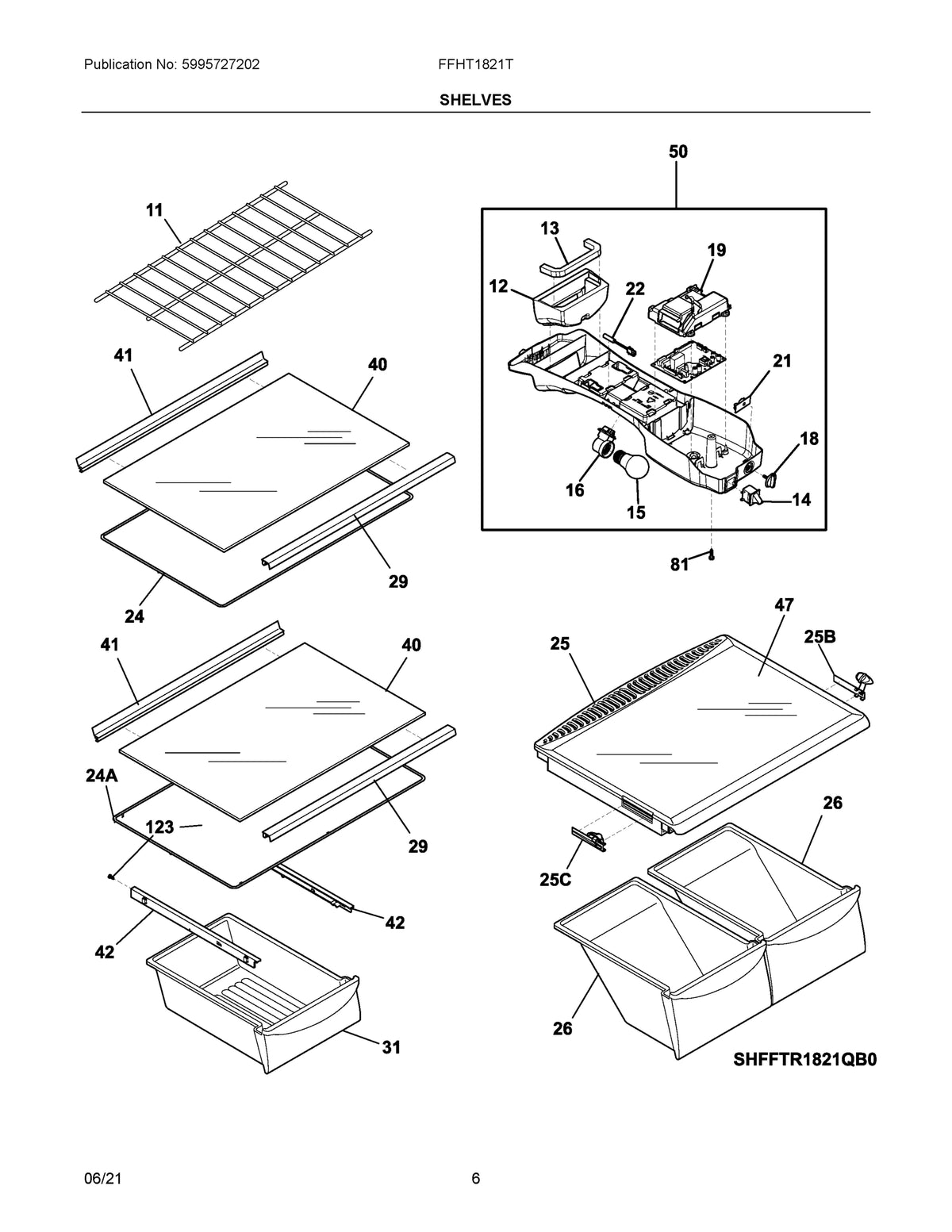 Diagram: Shelves - see part 15
