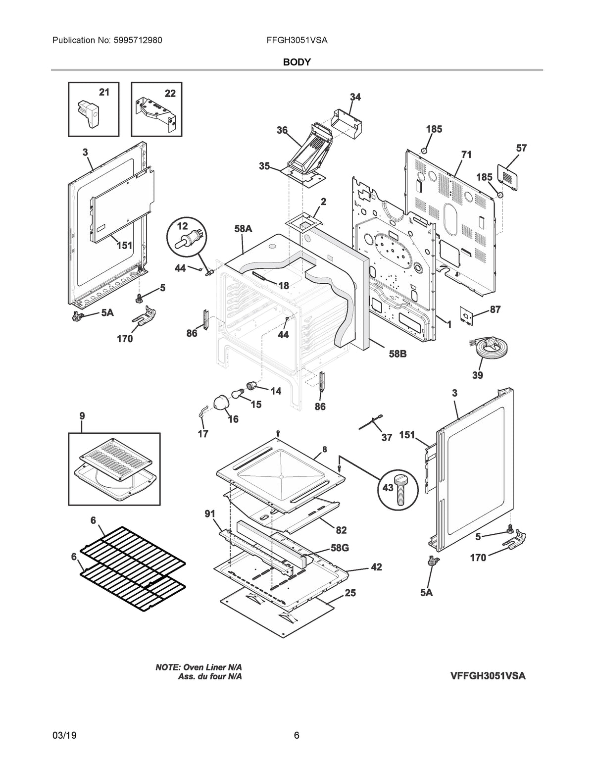 Diagram: Body - see part 22