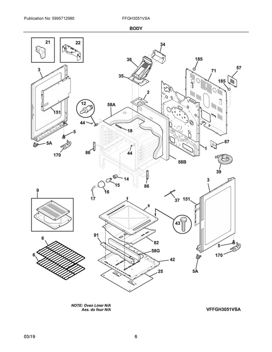 Diagram: Body - see part 22