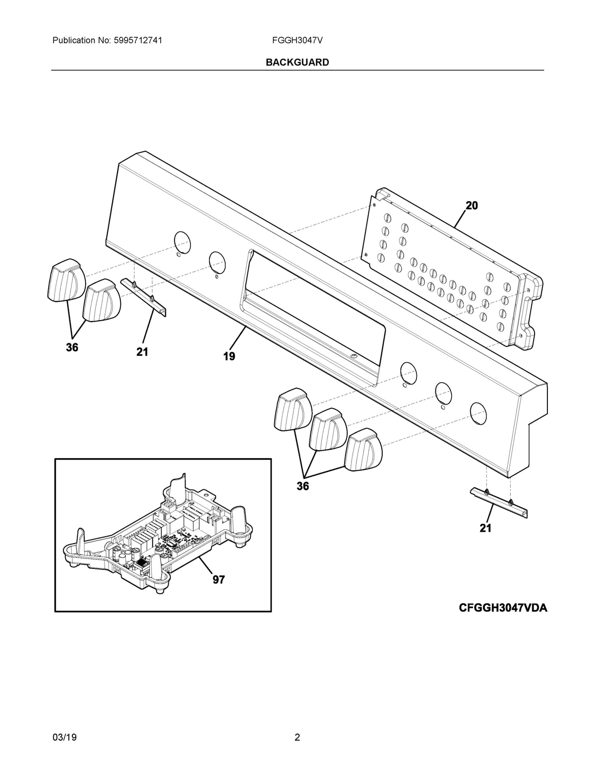 Diagram: Backguard - see part 36