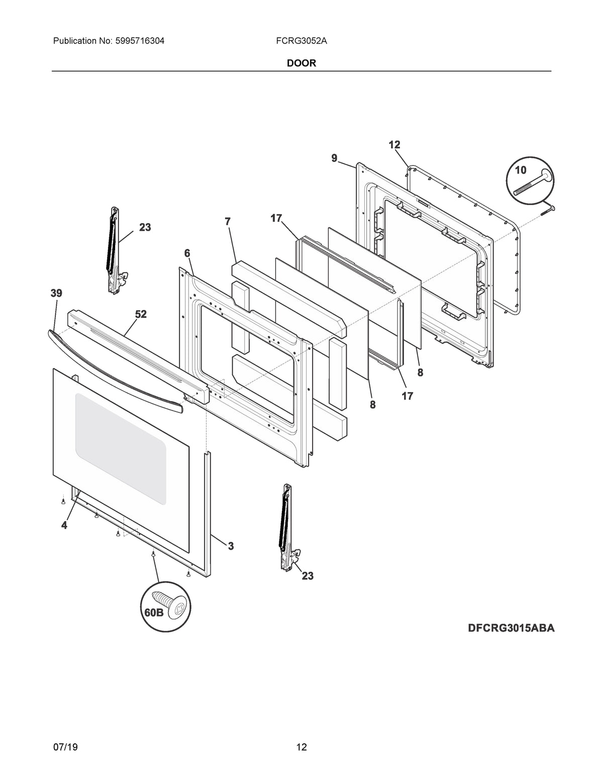Diagram: Door - see part 39