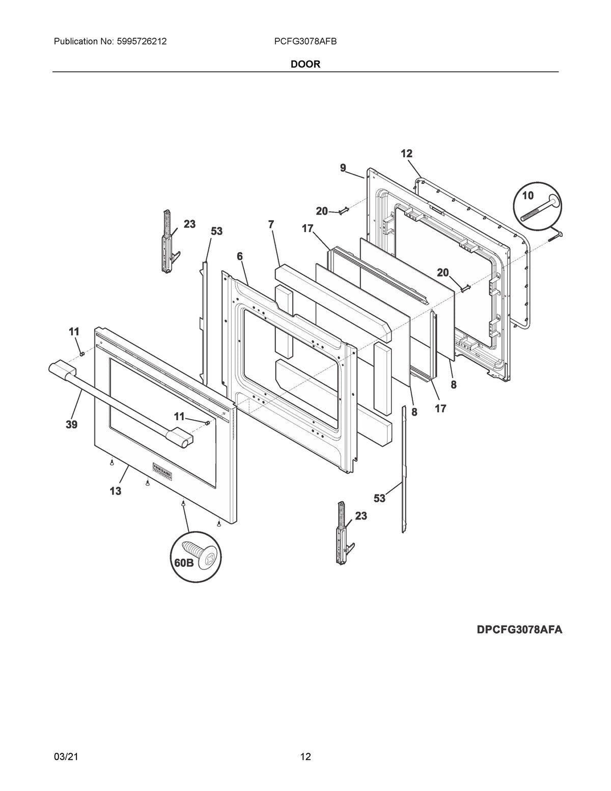 Diagram: Door - see part 13