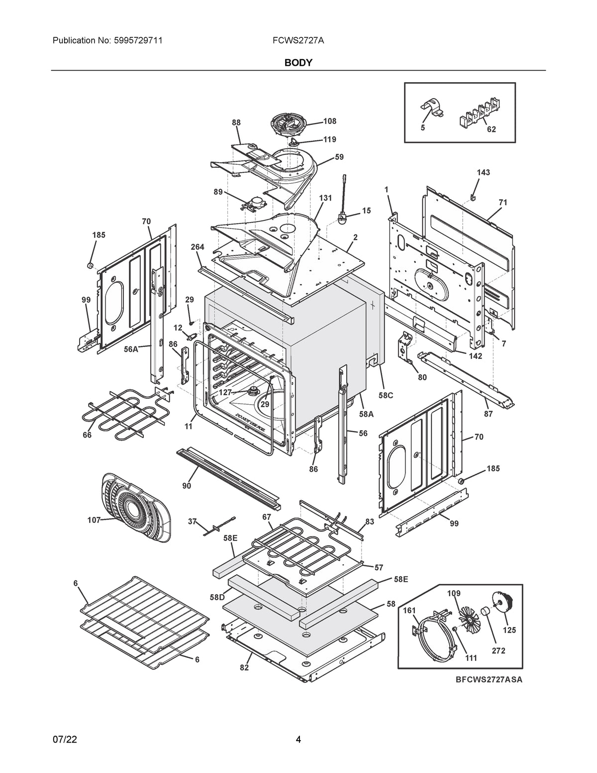 Diagram: Body - see part 56A