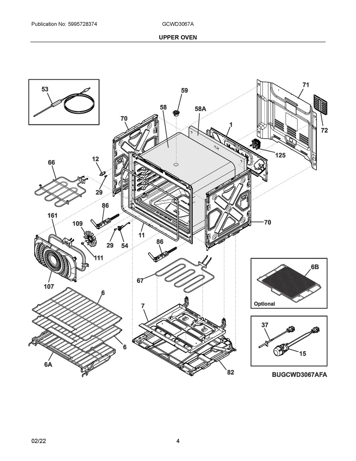 Diagram: Upper Oven - see part 10