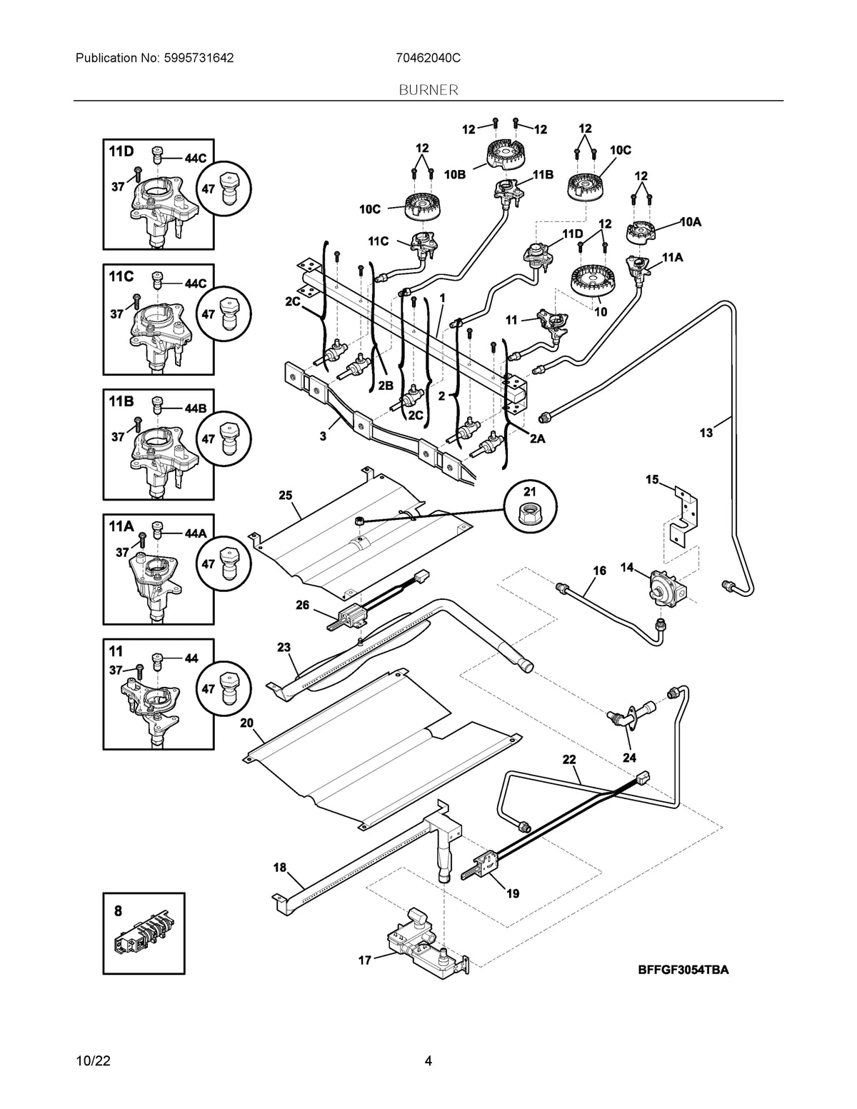 Diagram: Burner - see part 3