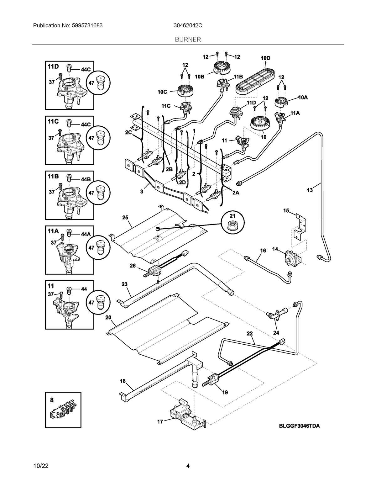 Diagram: Burner - see part 3