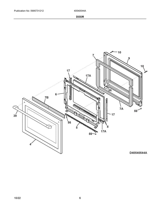 Diagram: Door - see part 39