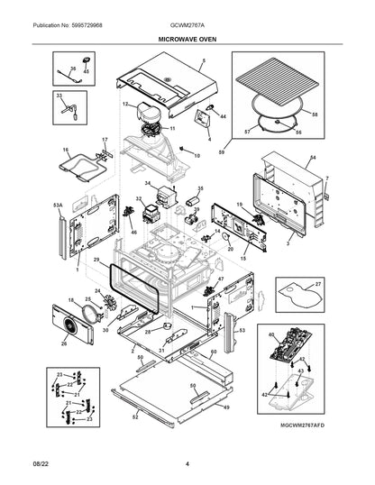 Diagram: Microwave Oven - see part 34