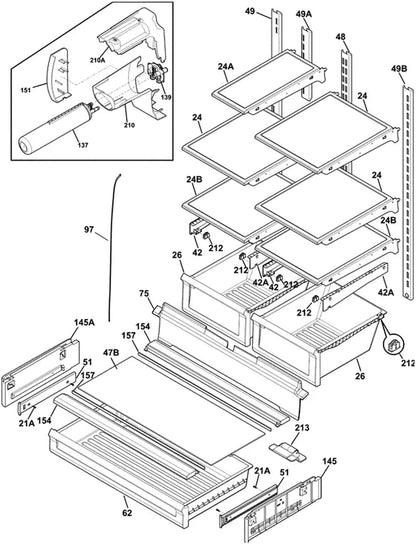 242294402 Refrigerator Water Filter Bypass Plug