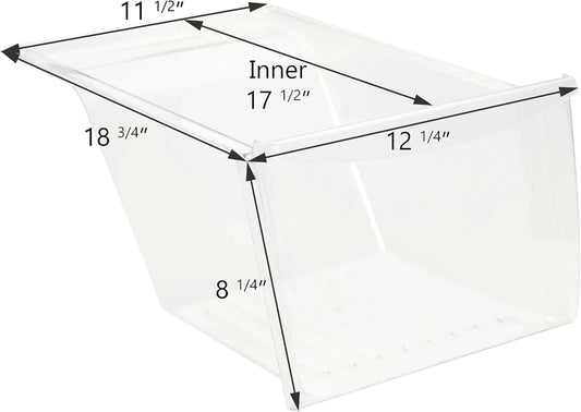240337103 Refrigerator Crisper Drawer 18.75" L x 12.25" W x 8.25" H