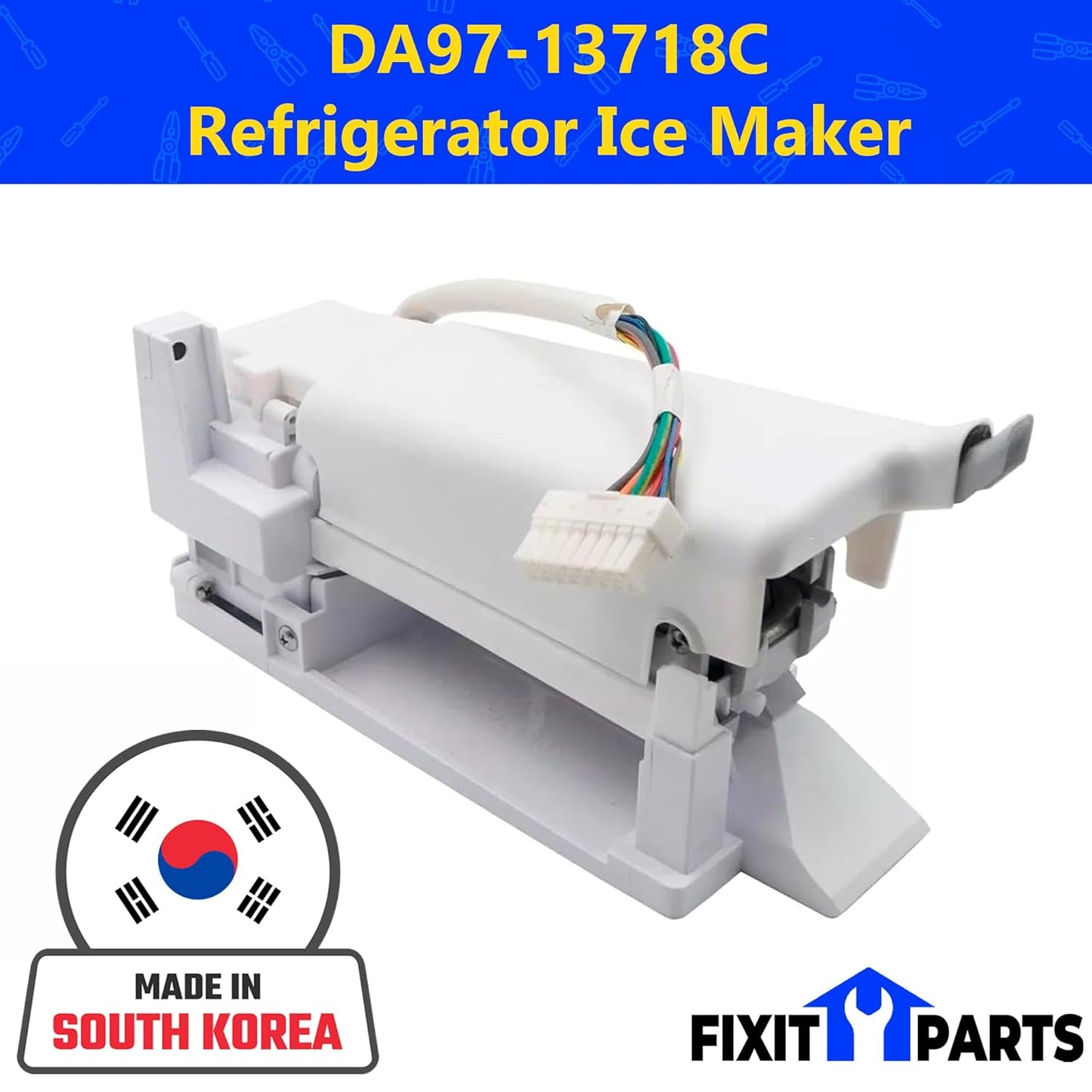 DA97-13718C Ice Maker Kit with DA97-19898A Auger Motor Drain Tube & Heater Assembly DA82-02367A Y-Clip Kit