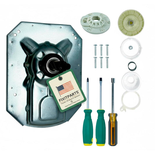 W11454734 Washer Gear Case with W10721967 Cam Kit W10528947 Washer Basket Driven Hub Kit and WP8533953 Screws and Assembly Tool Kit