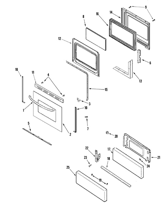 Diagram: Door/Drawer - see part 8