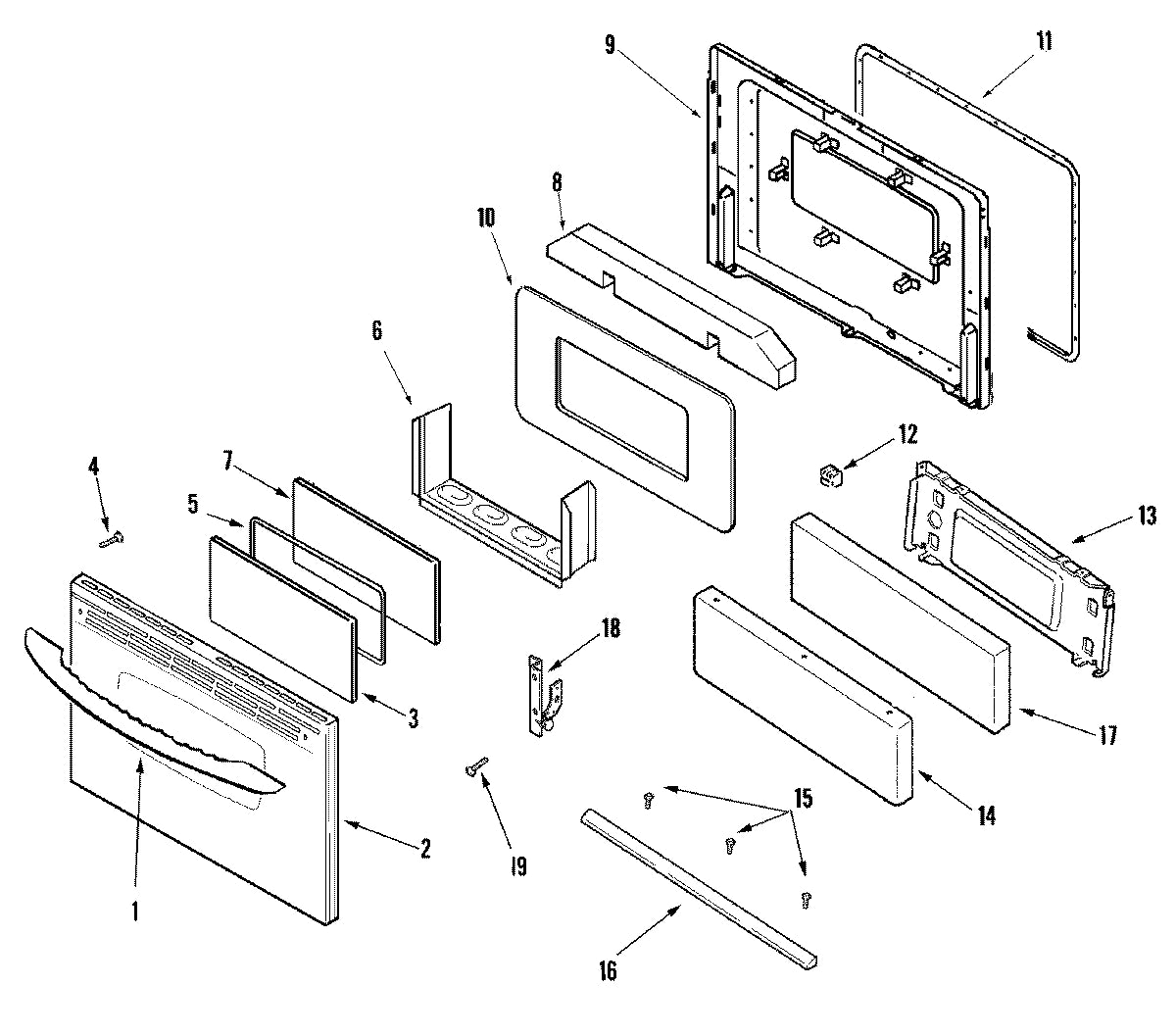 Diagram: Door/Drawer (Stl) - see part 1