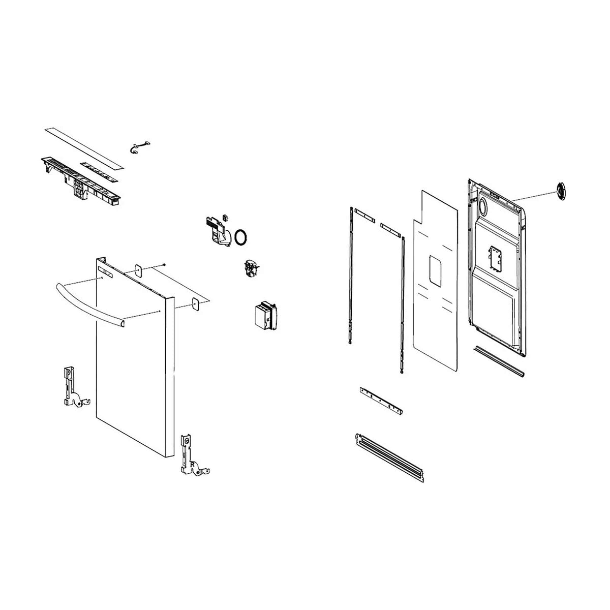 Samsung DD82-01374B Dishwasher Door Assembly - Genuine OEM