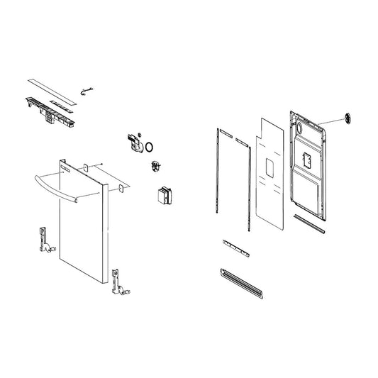 Samsung DD82-01374B Dishwasher Door Assembly - Genuine OEM