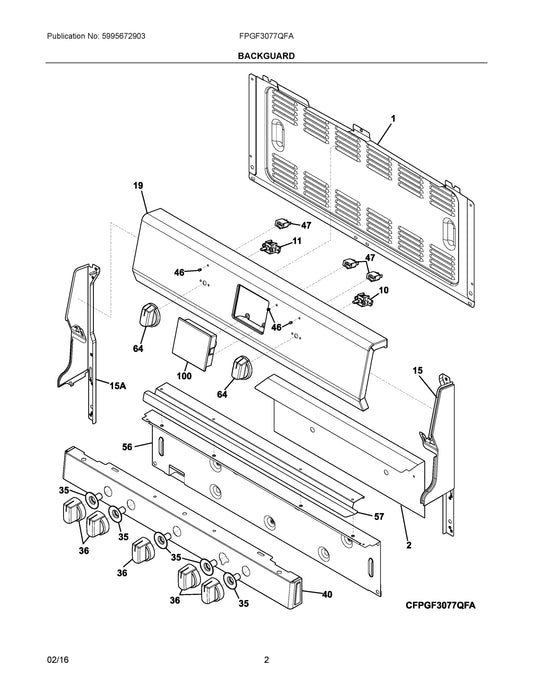 Diagram: Backguard - see part 10