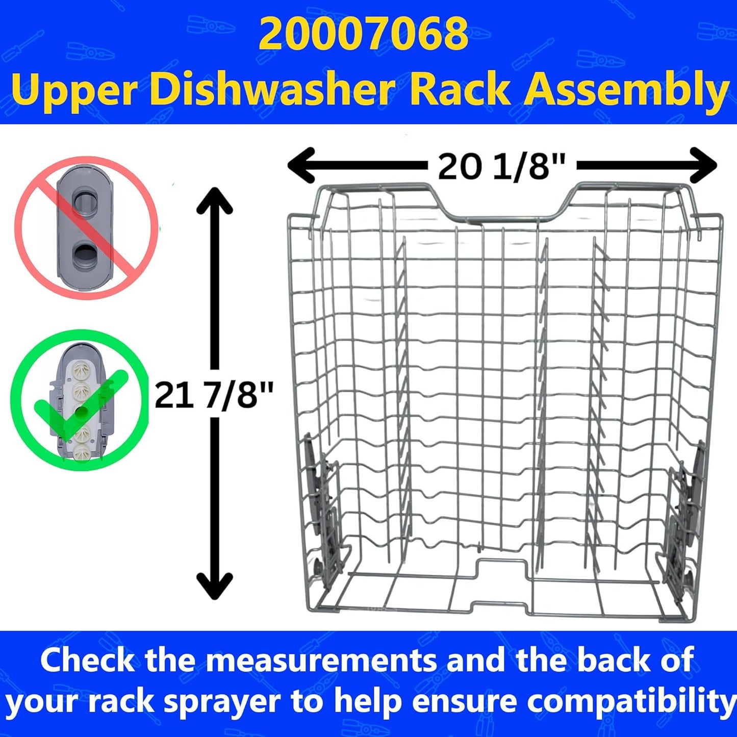 20007068 Upper Crockery Dishrack Assembly