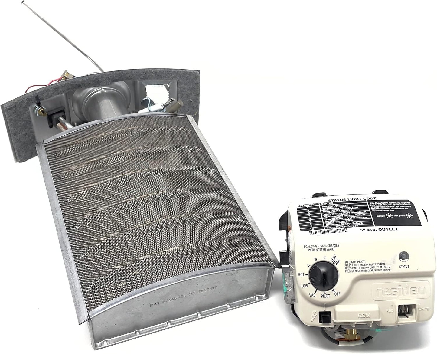 100346612 The Direct Replacement for 100093967 Ultra Low NOx Water Heater Burner Assembly + Gas Valve Control Part