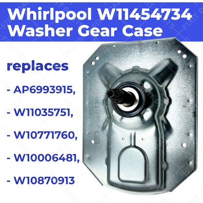 W11454734 Washer Gear Case Works with Maytag Whirlpool Kenmore Crosley, Shaft 4 3/8 in Seal 3.2in