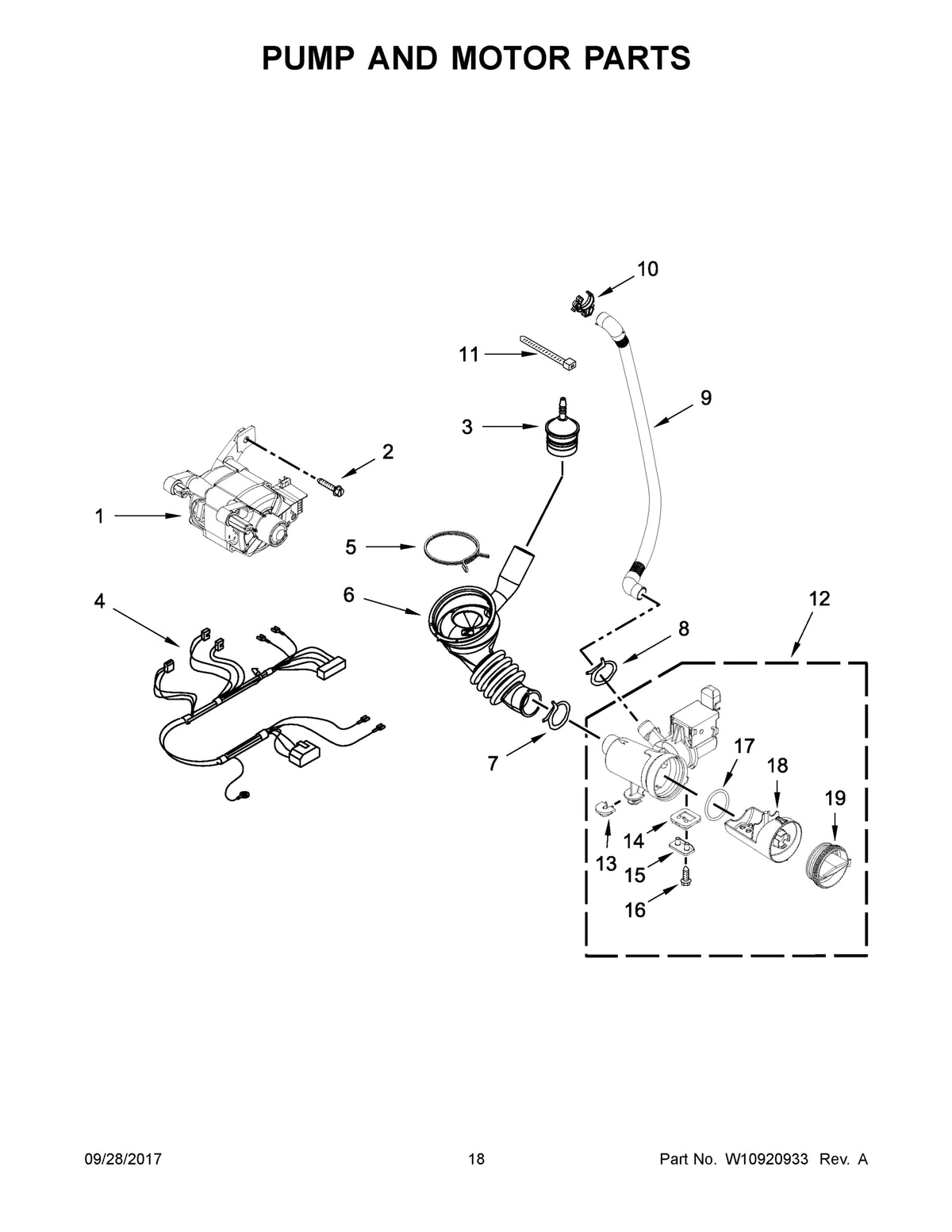 Diagram: Pump And Motor Parts - see part 16