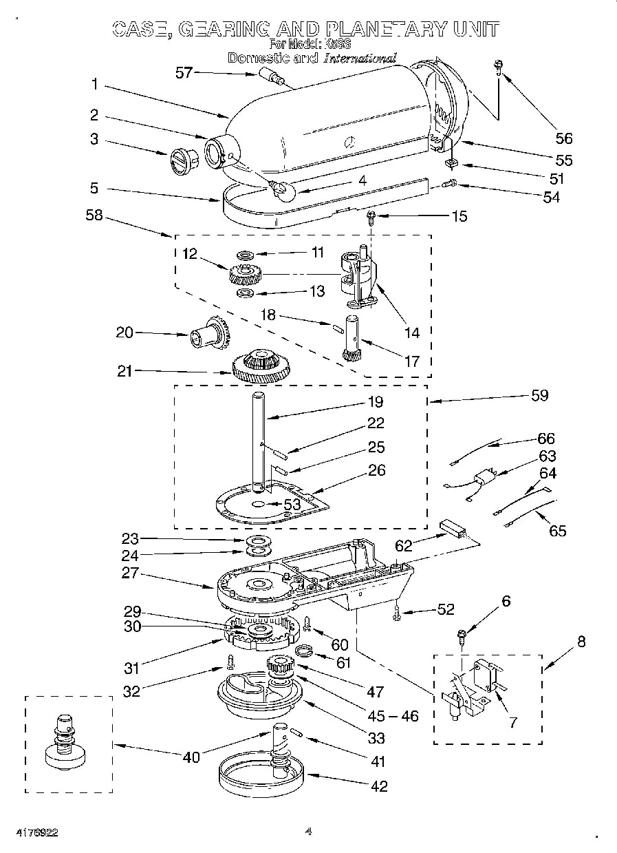 Diagram: Case, Gearing And Planetary - see part 55