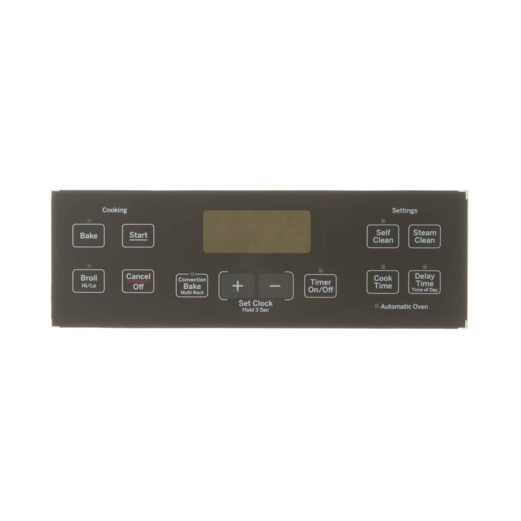 WB07X20326 GE Control Panel Overlay (Black)