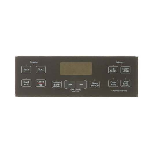 WB07X20326 GE Control Panel Overlay (Black)