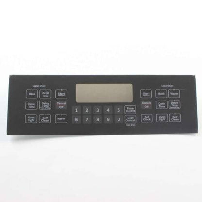 WB07X21006 GE Control Panel Overlay (Black)