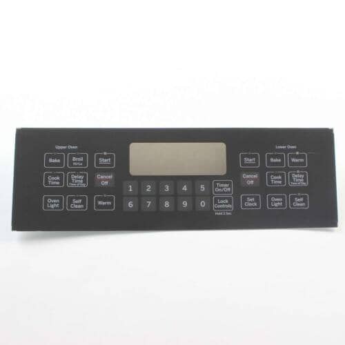 WB07X21006 GE Control Panel Overlay (Black)